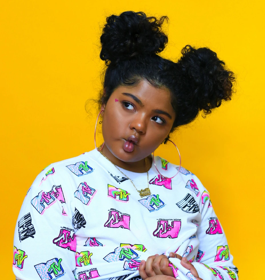 Instagram Influencer Marketing Agency 57 Creator posing in the MTV Capsule Collection