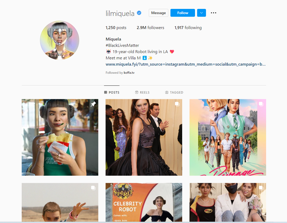 Lil Miquela Virtual Influencer