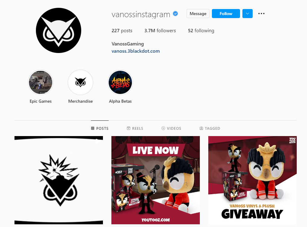 VanossGaming eSport Influencer