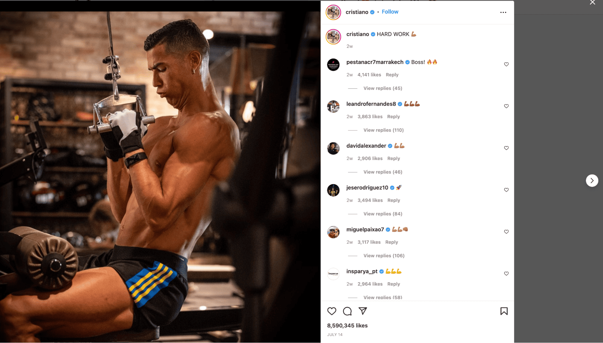 Cristiano Ronaldo largest Instagram influencer