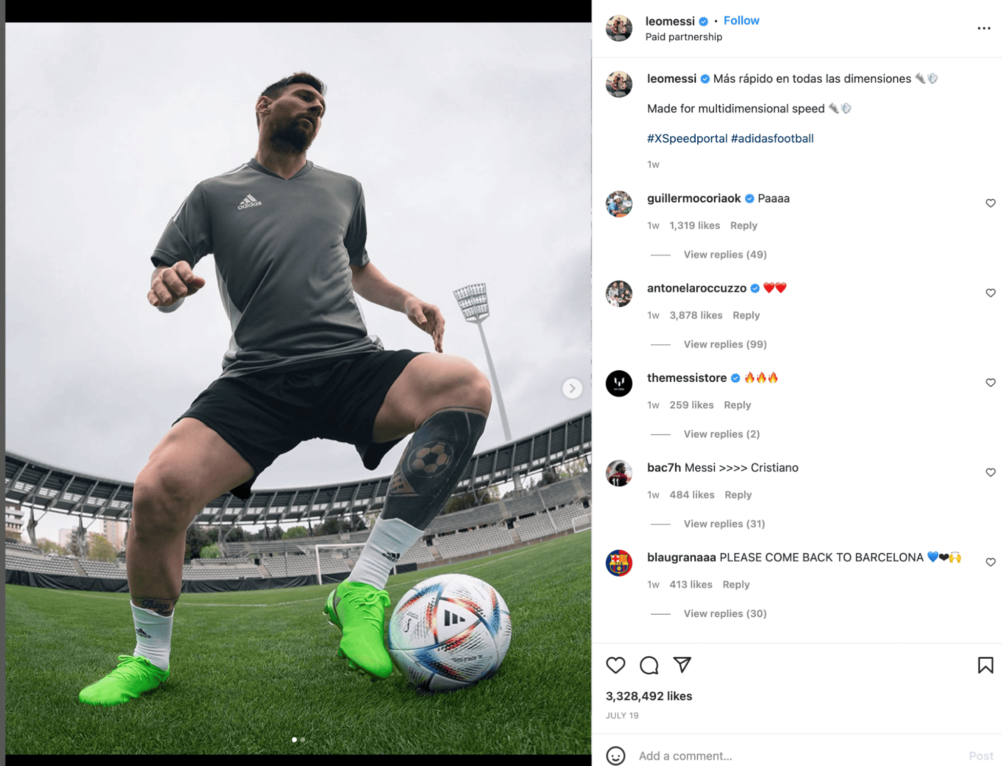 Sport Influencer Lionel Messi