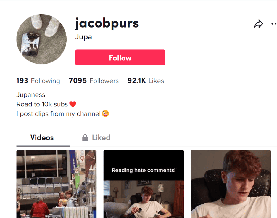 JacobPurs Instagram