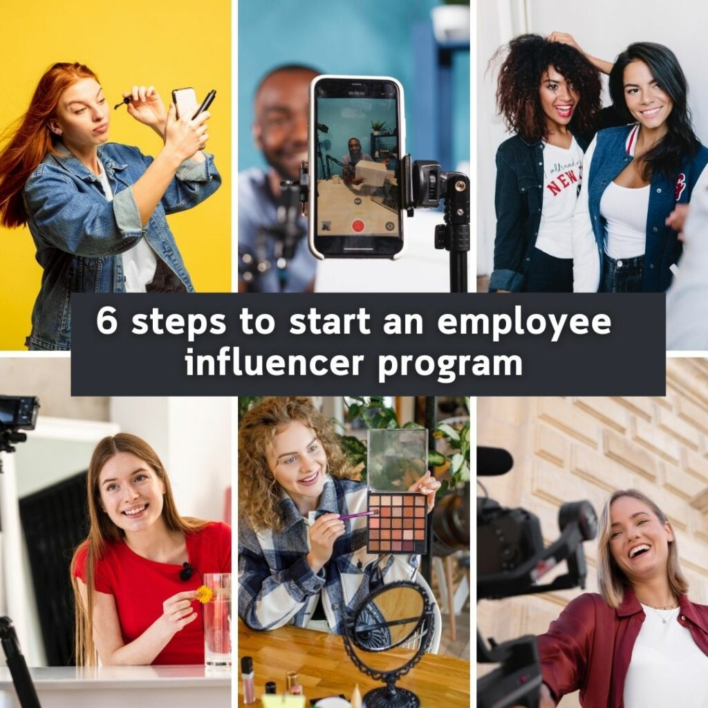 Employee Influencers: Creating Internal Brand Ambassadors 3 Grey Green Minimalist Simple Photo Video Collage Spain Travel Instagram Post