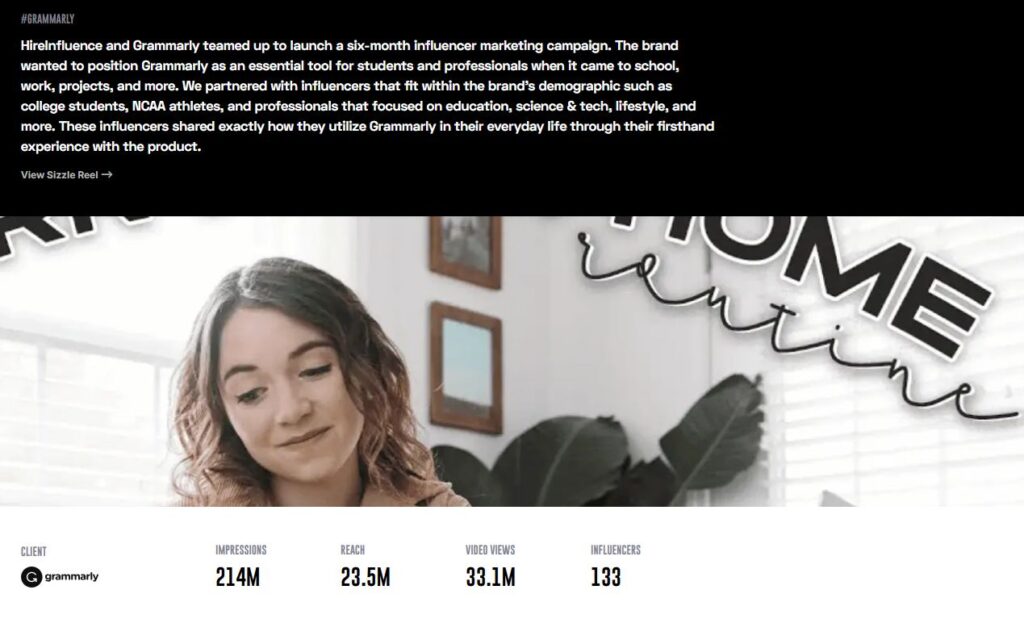 enterprise influencer campaign 2026 hireinfluence grammarly