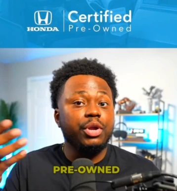 TikTok Influencer Marketing Agency 52 Creator explaining Honda Certified Pre-Owned to camera