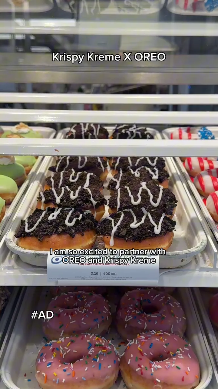 TikTok Influencer Marketing Agency 43 Krispy Kreme case of OREO Cookies and Kreme doughnuts